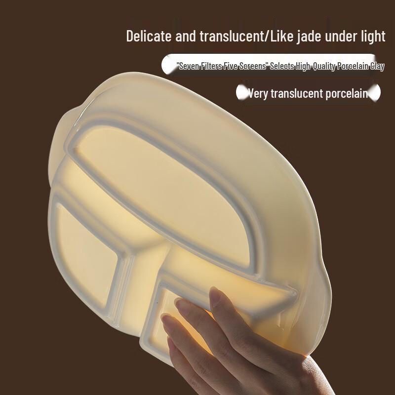 Ceramiczny talerz z podziałką do kontroli porcji