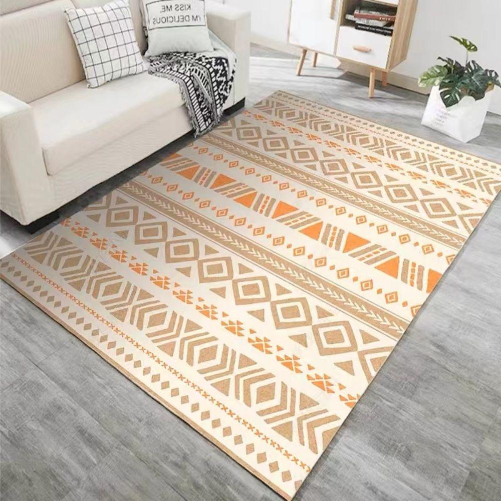 Morocco Vintage Living Room Rug Home Sofa Coffee Table Rug Room Decor Bedside Blanket Non-Slip Crystal Velvet Floor Mat