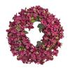 Jarní věnce z hortenzií na vchodové dveře, 18'' bordó hortenzie, umělé věnce na dveře pro domácnost, krb, stěnu, dekor ve stylu farmy