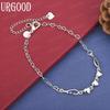 925 Sterling Silver Heart-shaped Bracelet Fashion Wedding Jewelry
