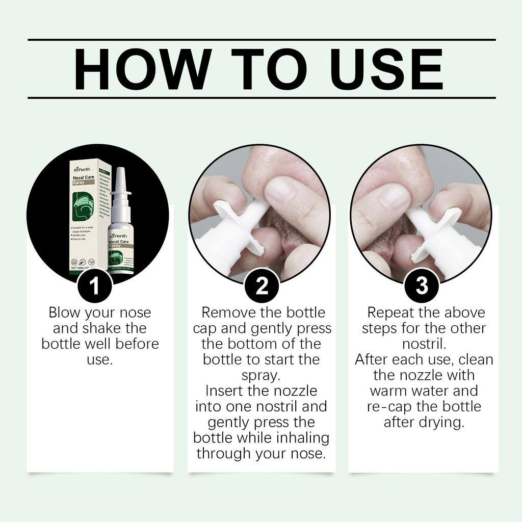 Care Spray Extract Nasal Blockage Cleaning Moisturizing Spray Daily Convenient Care Spray 30ml