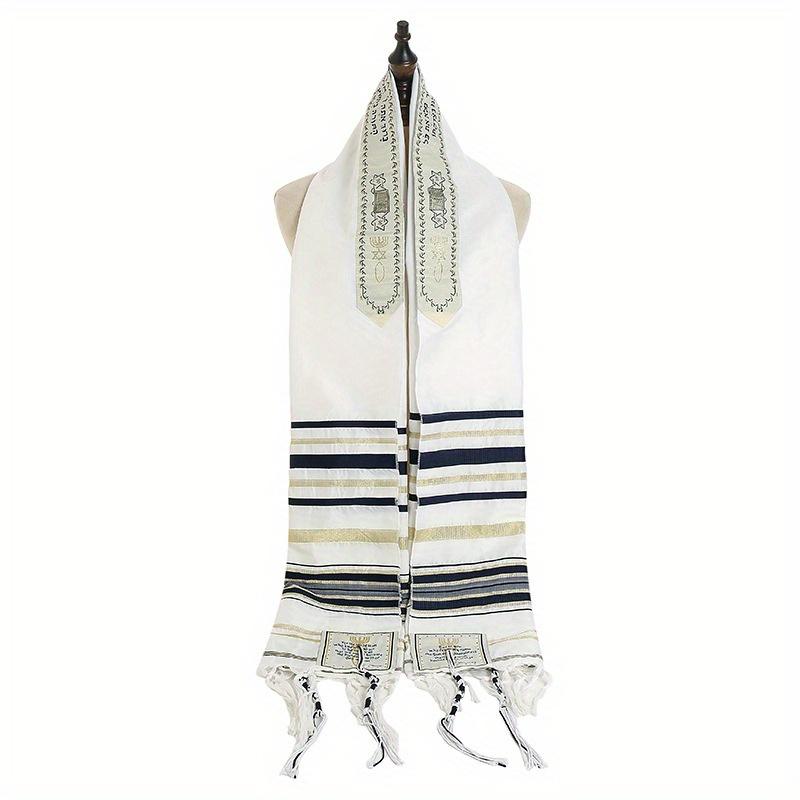 Neuer jüdischer Tallit Gebetsschal Damen Damen Herren Quaste Gebetsschal Arabische Schals Gebetsschal Talis 52x180cm