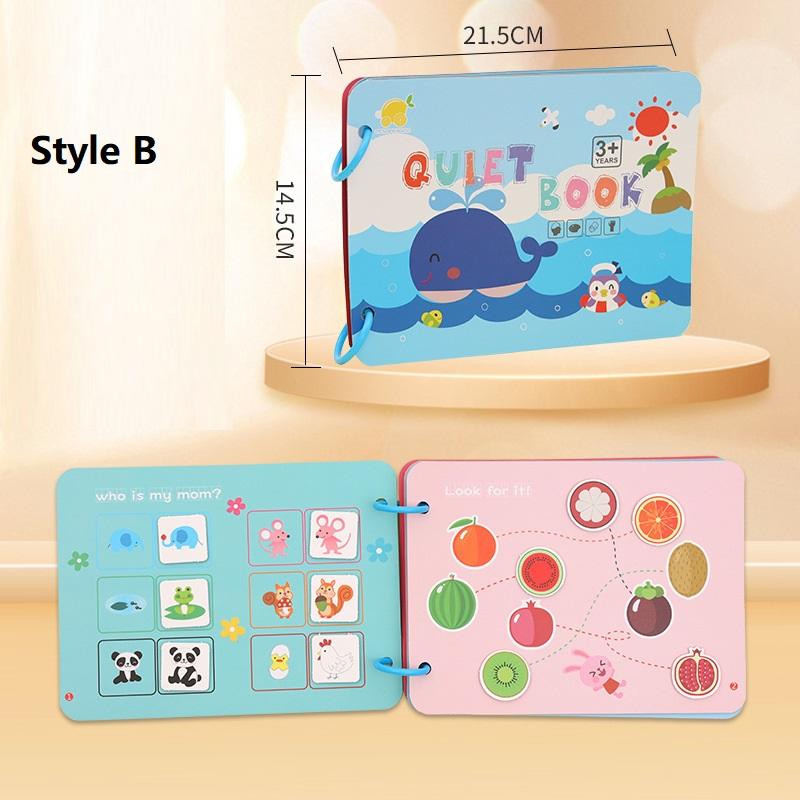 DIY Kleben Ruhige Bücher Kinder Erstes Beschäftigungsbuch Tier Zahlen Zuordnen Lernen Bildung Montessori Spielzeug für Baby