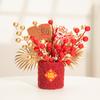 New Year'S Blessing Flower Bucket Happy Housewarming Wealthy Fruit Ornaments Spring Festival Happy New Year Home Decoration