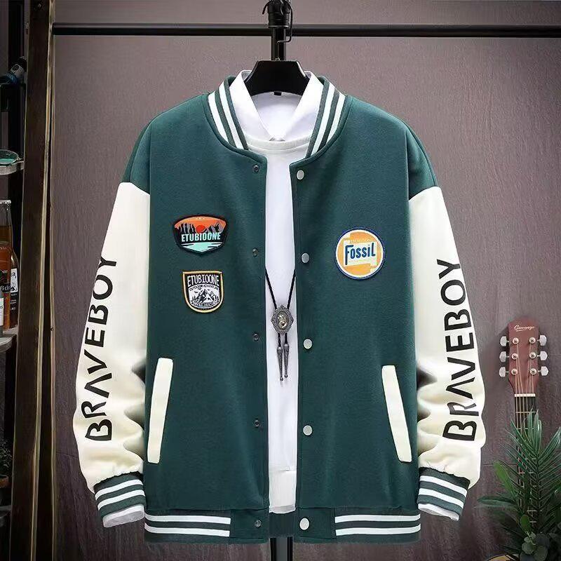 Veste de baseball tendance pour homme: Sweat à capuche Printemps/Automne pour Étudiants Stylés et Amateurs de Sport