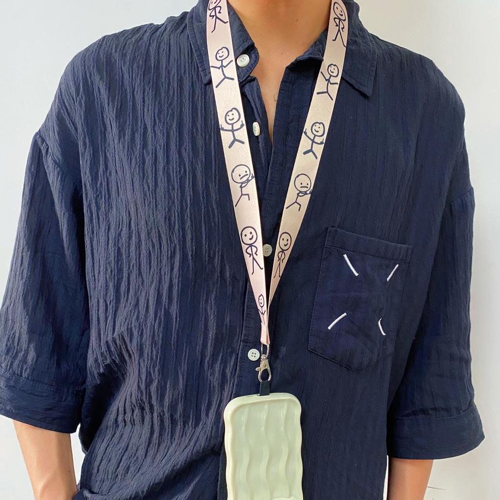 Handmade, Cartoon Phone Lanyard Removable Removable Match Man Illustration Cup Camera Door Card Neck Strap Lanyard Accessory