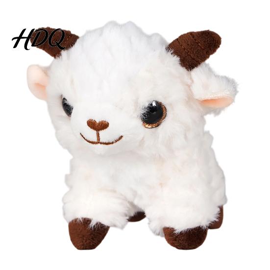 Cute Animal Key Clip Plush Sheep Keychain Soft Stuffed Bag Charm with Metal Ring New Year Gift for Kids Backpacks and Keys Cartoon Lamb Pendant
