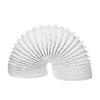 Universal Portable Air Conditioner Exhaust Hose Tube Window Pipe Interface Aluminum Foil 5.9"x71"  White+Silver