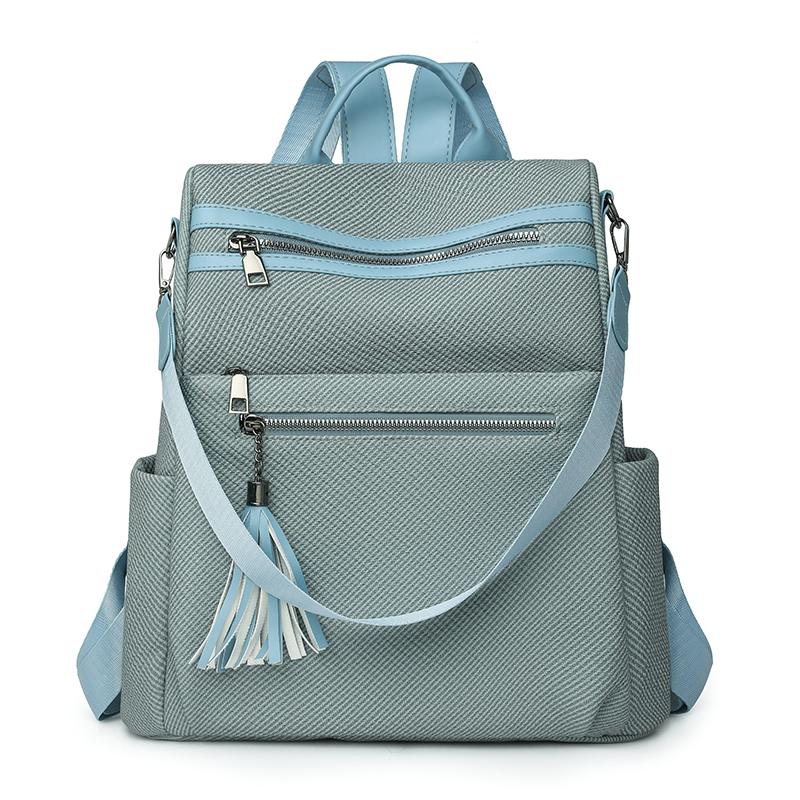 Women's Multi-Function Shoulder Bag Tassel Backpack