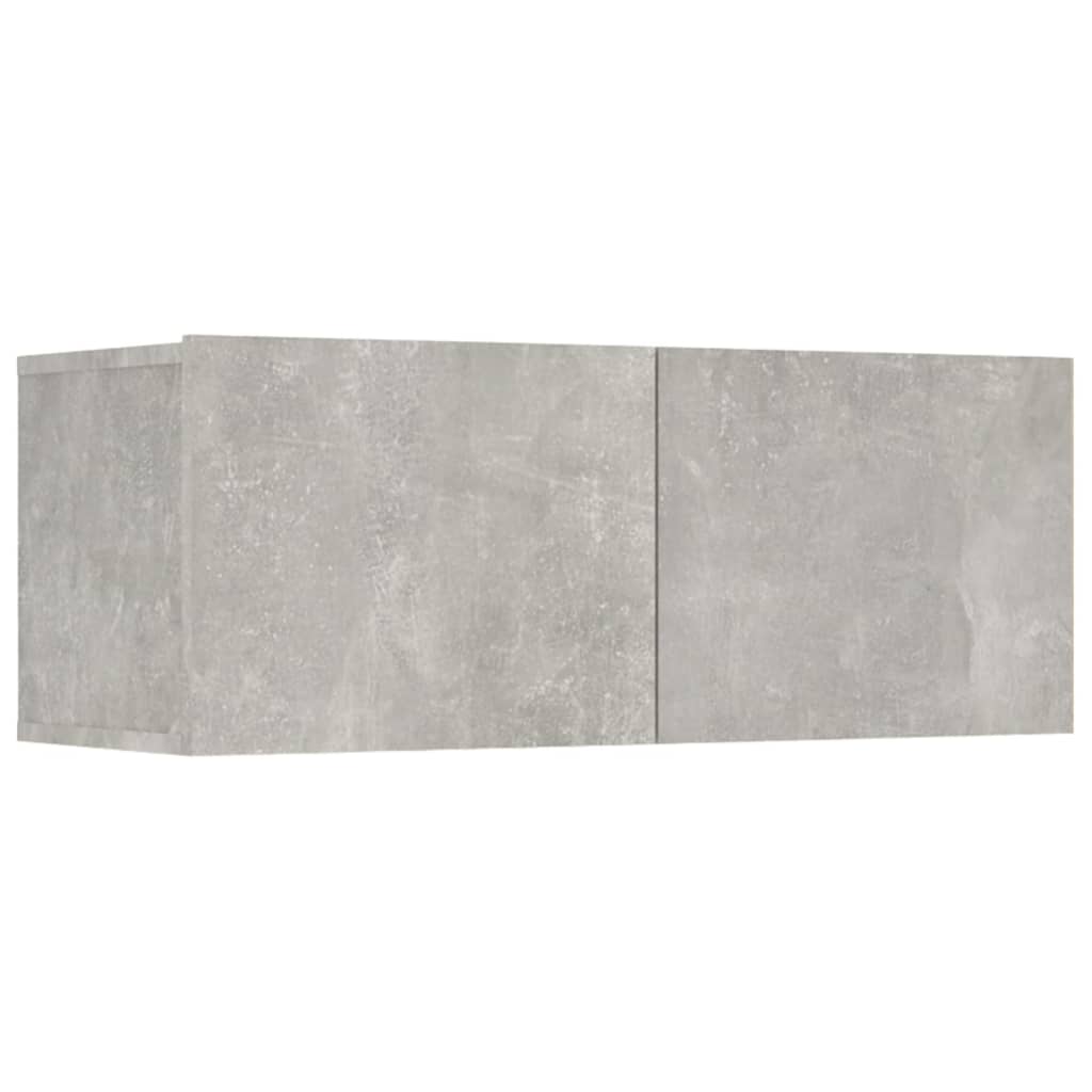 6 Piece TV Cabinet Set Concrete Grey Particleboard