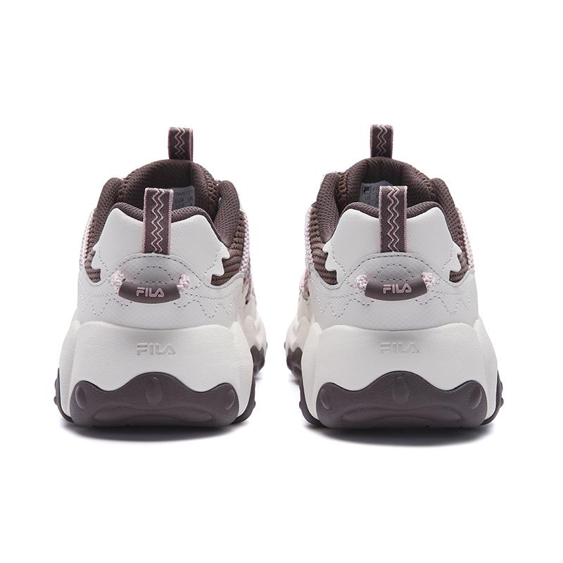 FILA FLUID 6 Cushioning Abrasion Resistant Coverage Lightweight Low top Chunky Sneakers Women's White Brown F12W612137FGC