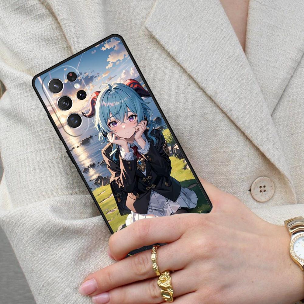 Genshin Impact Ganyu Cell Phone Case for Samsung Galaxy S26 Ultra S25 S24 S23 S22 S21 S20 Note10 Cover