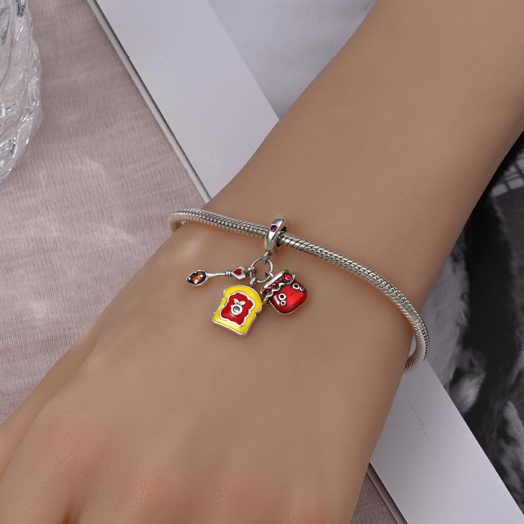 Originalcopper Charms Luxury Breakfast Beads Fit Bracelet Diy Women Making Delicate Gift
