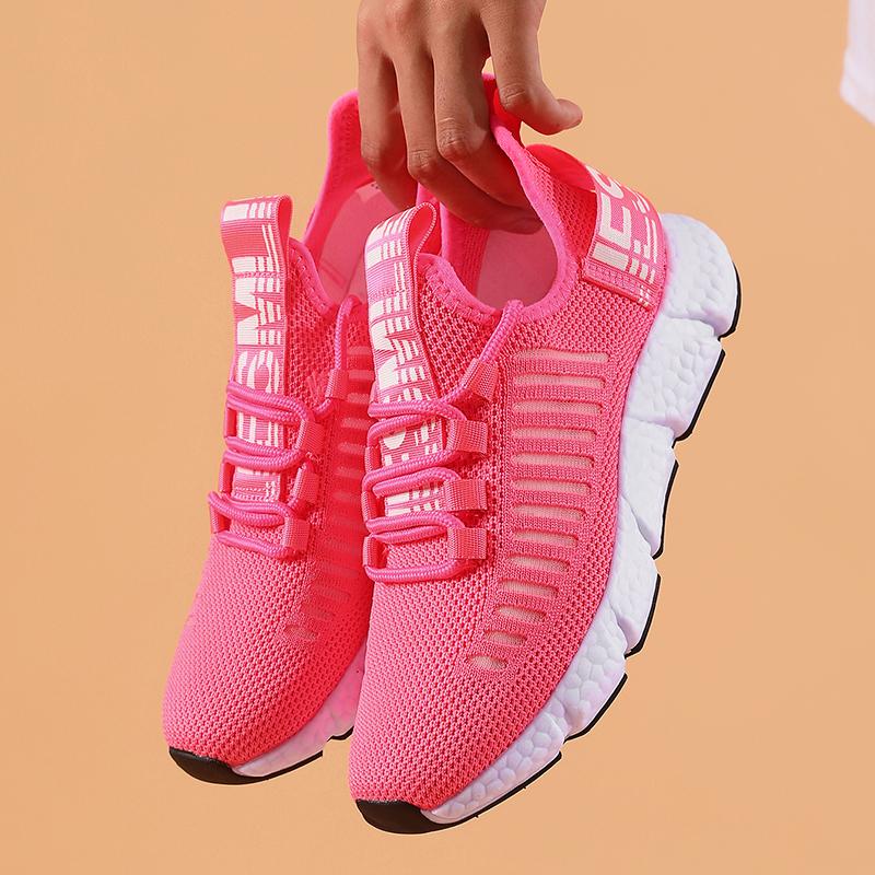 Women's Fashionable Sports Shoes Sporty and Casual Comfortable and Breathable Mesh Shoes Are Popular and Durable in Design Shoes