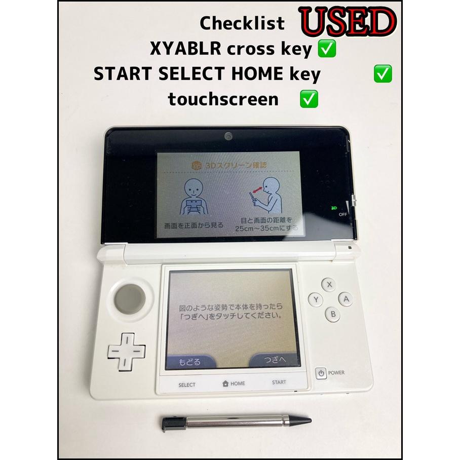 Nintendo 3DS CTR-001[JP Region Locked] (Flare Red , Pink, Blue ,Yellow,Black, White) &  Charger Stylus, Tested Fully Working)