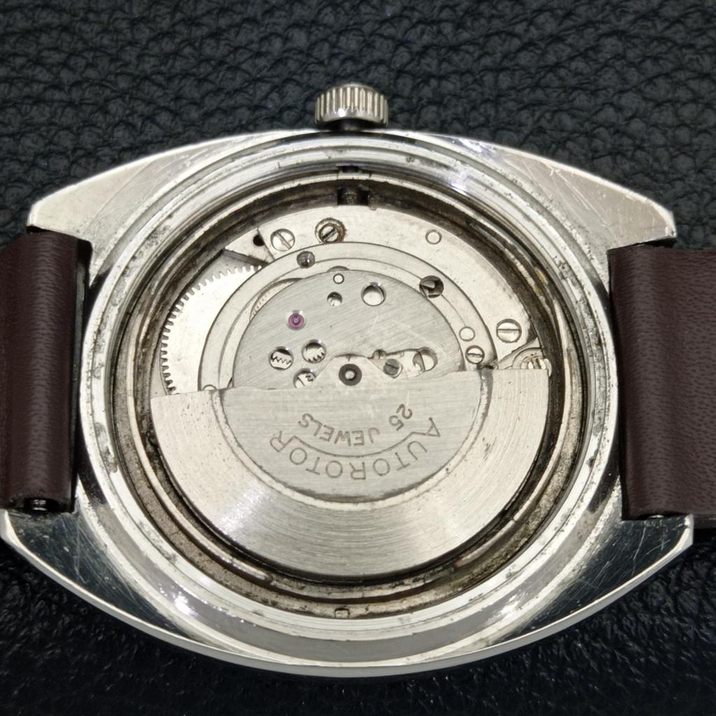 VINTAGE TENES AUTOMATIC SWISS MENS ORANGE COLOR DIAL WATCH A700147-5 R201-a700147