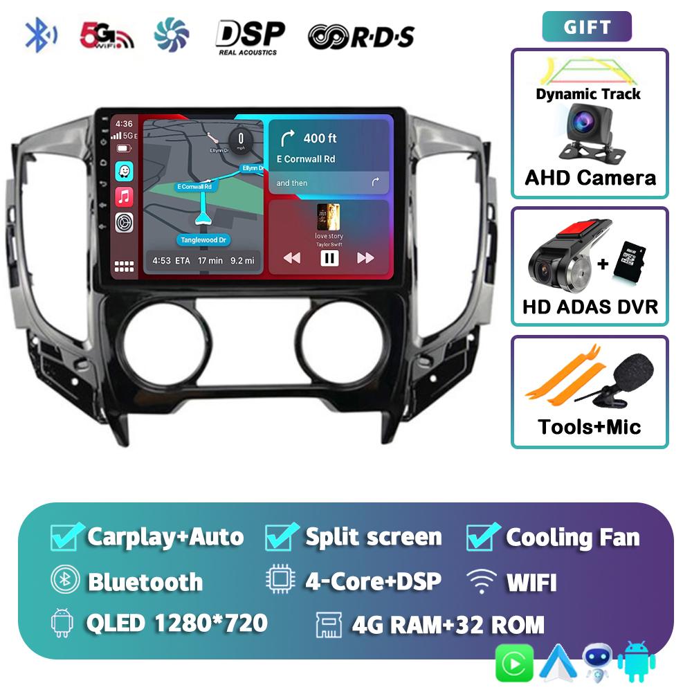 Android 14 Carplay Car Radio For Mitsubishi Pajero Sport 3 L200 5 Triton 3 2015 2016 2017 2018 2019 Multimedia Player GPS Stereo
