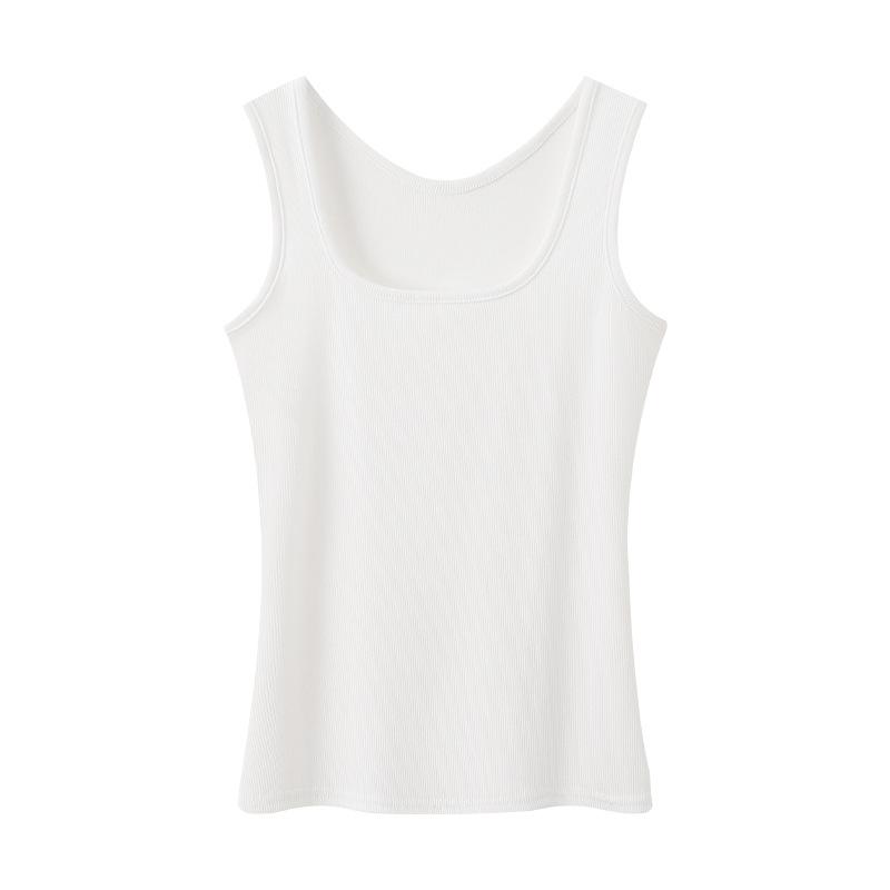 H237 Spring/Summer Women's U-Neck Slim Fit Wide Shoulder Sleeveless Vest