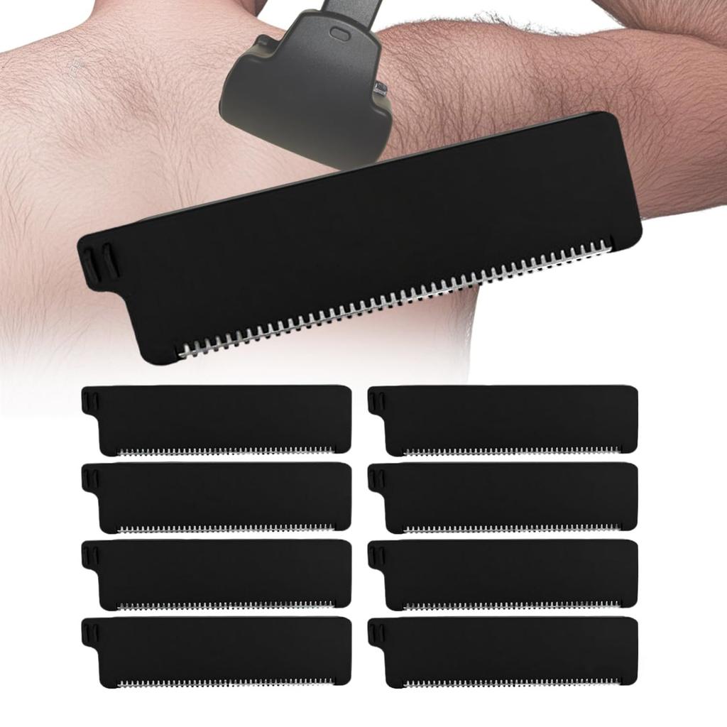 Back&body Shaver FOR MEN, Trimmer, Groomer, DIY, Ergonomic Handle, for The Whole Body, and Back Shaver Replacement Blade Set (Sold Separately)