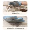 Remove Floating Hair Cat Petting Gloves Two-sided Soft Silicone Dog Hair Remover Thicken Elastic Wrist Closure