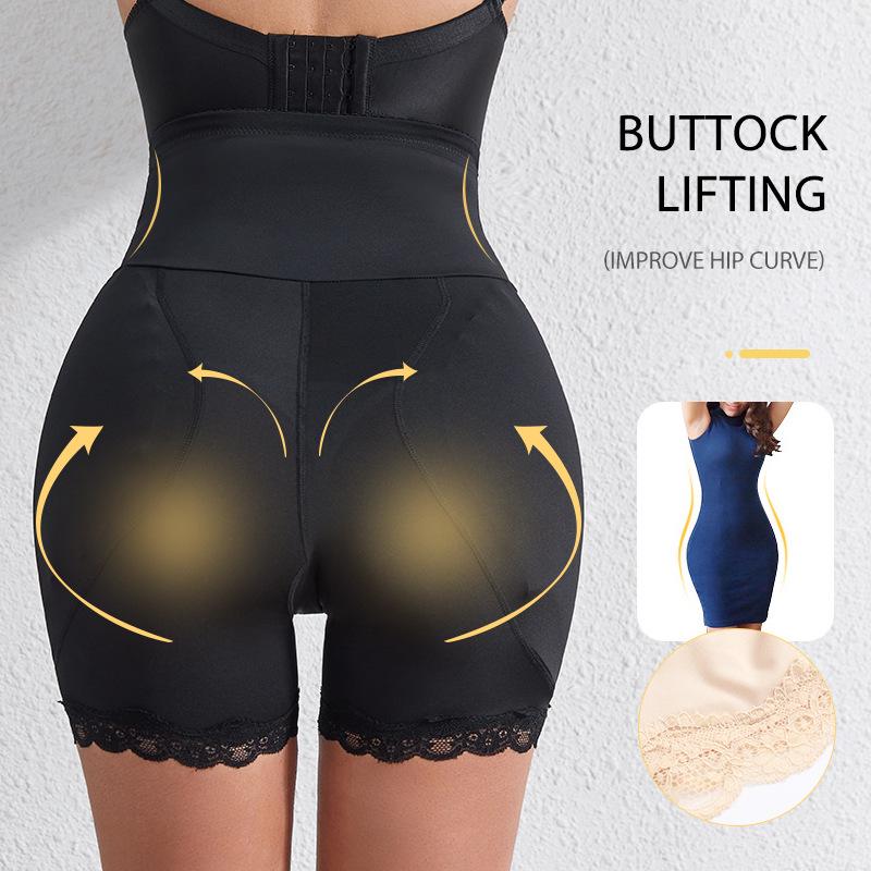 High Waist Tummy Control Hip-Lifting Shaper with Insertable Pads for Women's Buttocks Enhancement