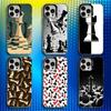 Schach B-Brett Handyhülle Für iPhone 16,15,14,13,12,11,Mini,Pro,SE,MAX Weiß Matt Stoßfeste Hülle