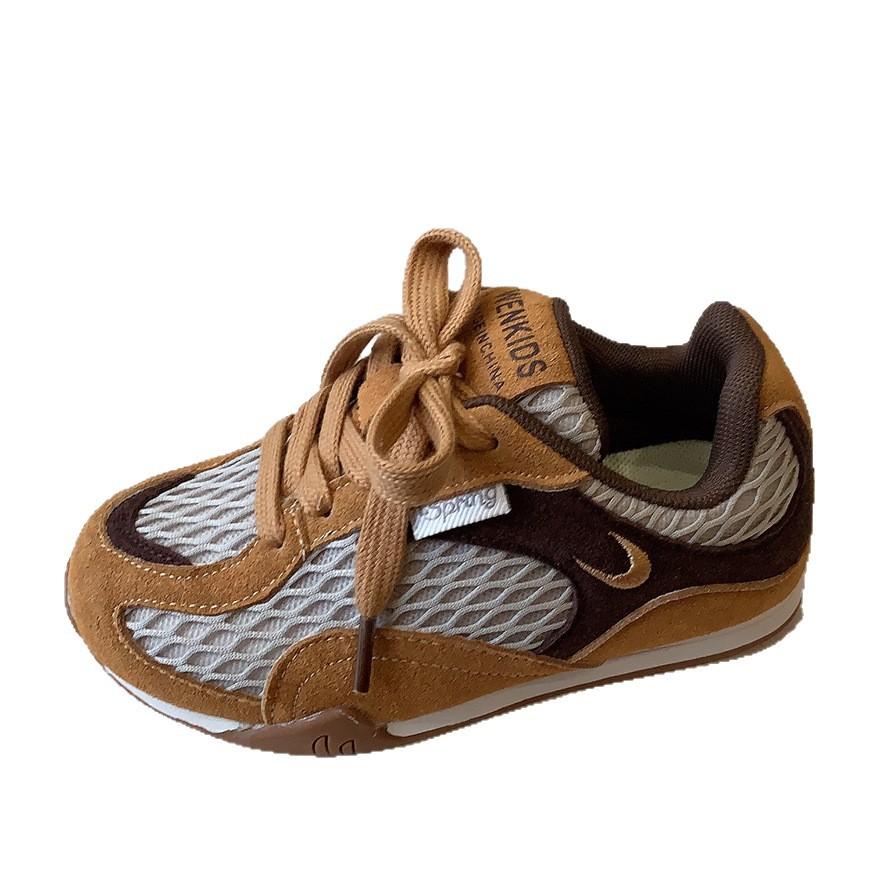Spring and Autumn Retro Children's Shoes Mesh Breathable Sports Shoes Girls' Dad Shoes Boys' Running Shoes