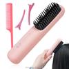 Compact Electric Hair Brush Ion Generator Digital Temperature Display Hot Comb Silky Smooth Hair Brushes