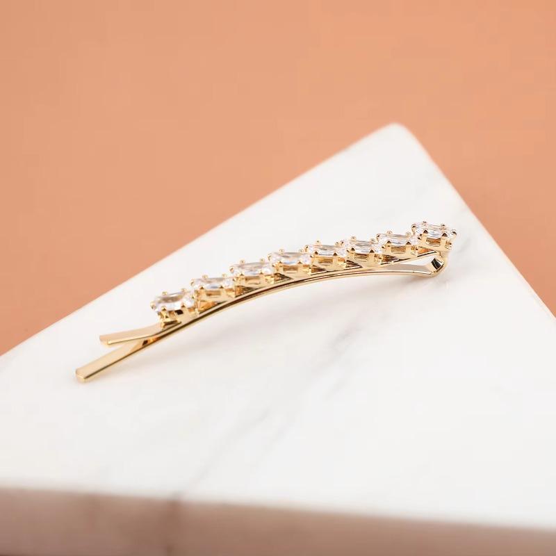 4 Stück Glitzernder Diamant Ein Wort Clip Gold Silber Haarspange Seite Gebrochene Haarspange Temperament Dekoration Haarschmuck