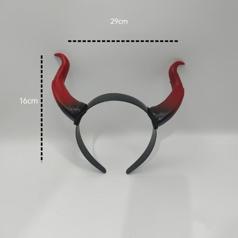 Devil Sheep Horn Headdress Role Playing Girl Boy Gothic Ox Horn Antelope Hairband Halloween Party Costume Decorative Headwear