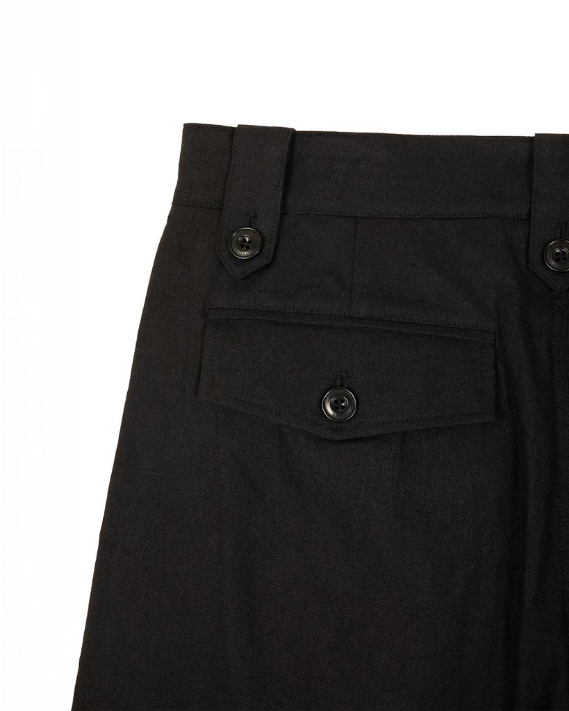 Sinkia Linen Utility Wide Trousers Black