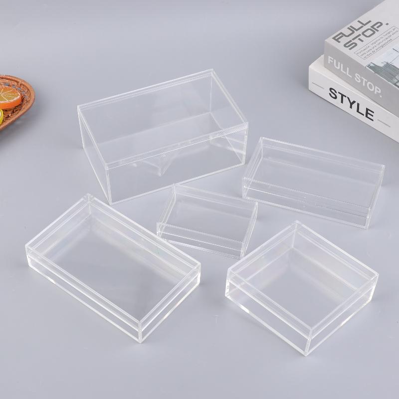 Thickened Rectangular Acrylic Storage Box High Transparency Food Gift Packaging Plant Landscaping Transparent Box