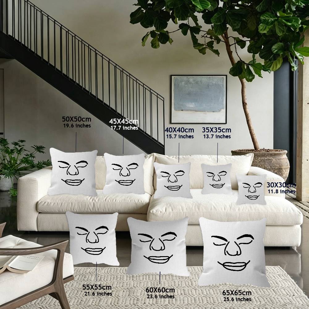 Creative Man Face Cushion Cover Inspired Decorative Pillow Sofa Home Decor Case Pillow Cases