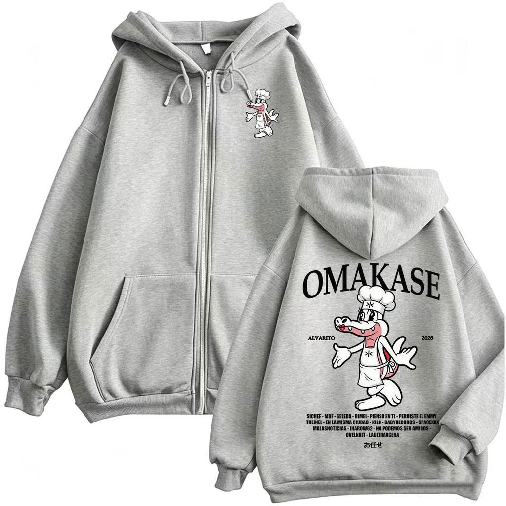 Omakase Alvaro Diaz Tour Zip Up Hoodies Men Women Harajuku Classic Retro Jacket Sweatshirt Zipper Hoodie