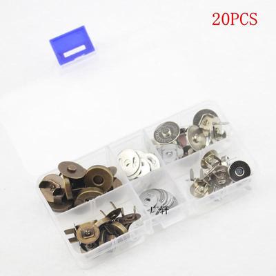 20 Stück Magnetische Bronze/Silberne Druckknöpfe (1,8CM & 1,4CM) für Gepäck und Versandkartons