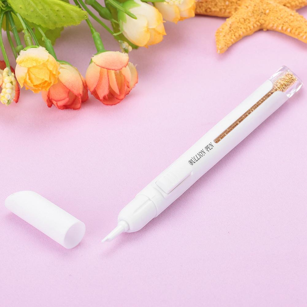Nail Art Bullion Pen Metal Beads Dotting Painting Drawing Pen DIY Manicure Decorations