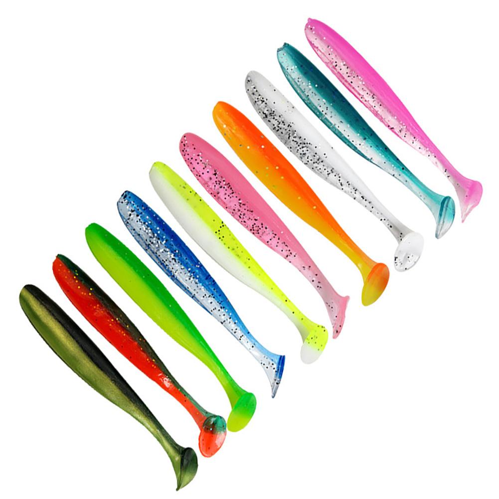 20PCS 5.5/6.5/7CM Big Fishing Lure Worm Silicone Easy Shiner Shad T Tail Soft Bait Ice Wobbler Swimbait Pesca Bass Pike Winter