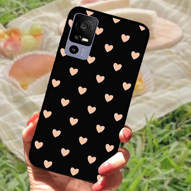 Weiche TPU-Handyhülle für TCL 40R 5G Stoßfeste Schwarze Schutzhülle Bumper für TCL 40 R 5G Schöne Modische Handy-Rückseite Fundas Coques