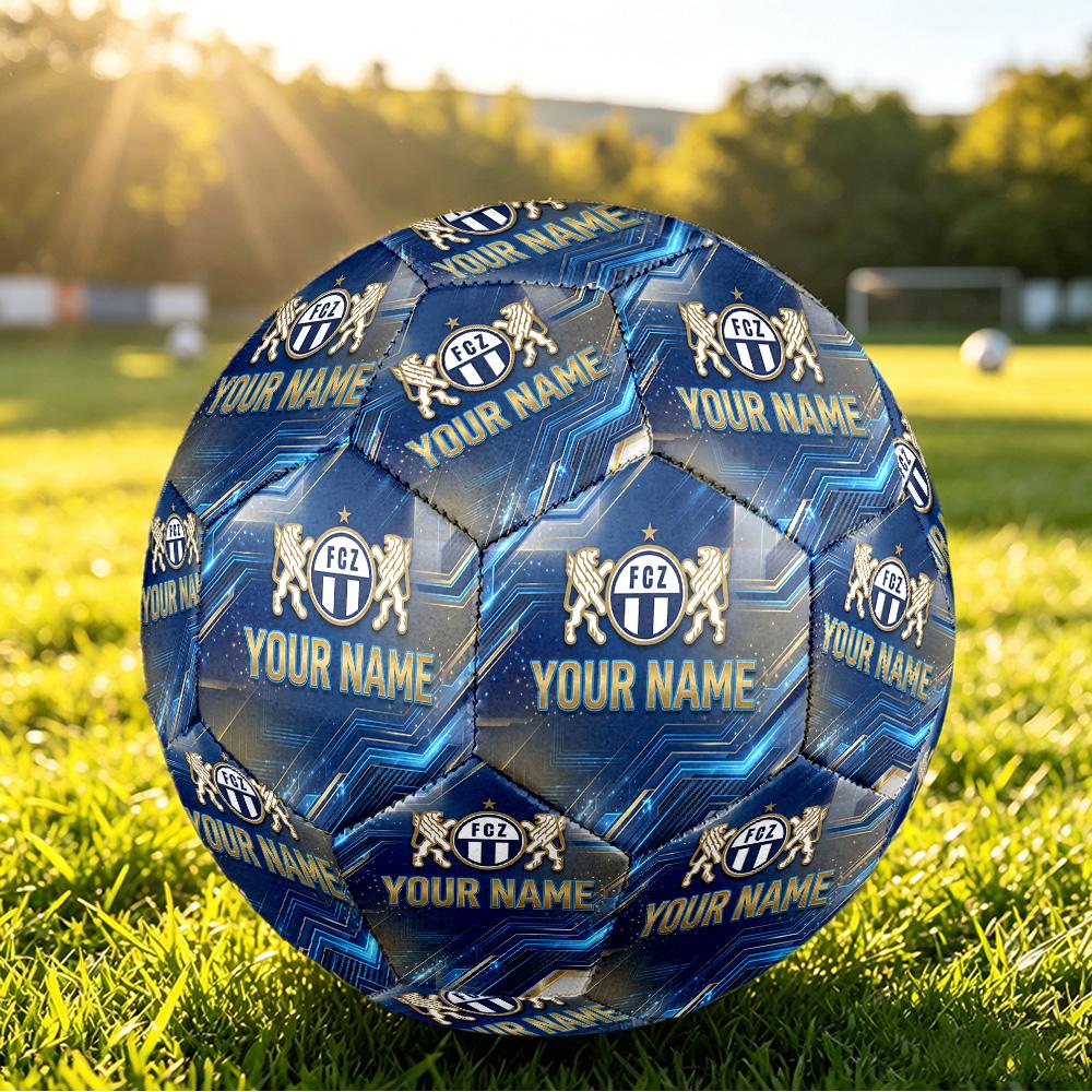 Personalized Size 5 Football FC Zürich Pattern Outdoor Game Sports Ball Gift