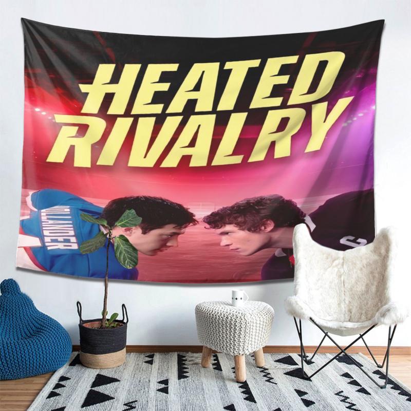 VIKAMA Neon Gradient Ice Hockey CP Tapestry High Street Trendy Cool Living Room Sofa Wall Student Dormitory Atmosphere Tapestry