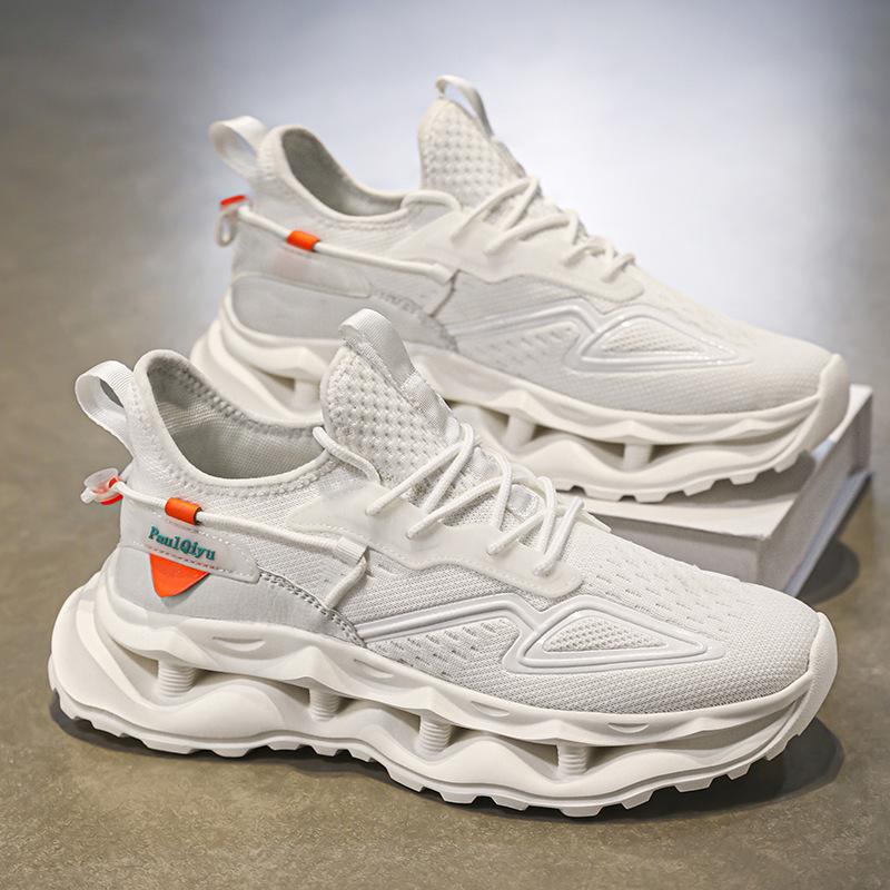Men's shoes new summer mesh ultra-light and breathable casual sports shoes elastic increase dad shoes men