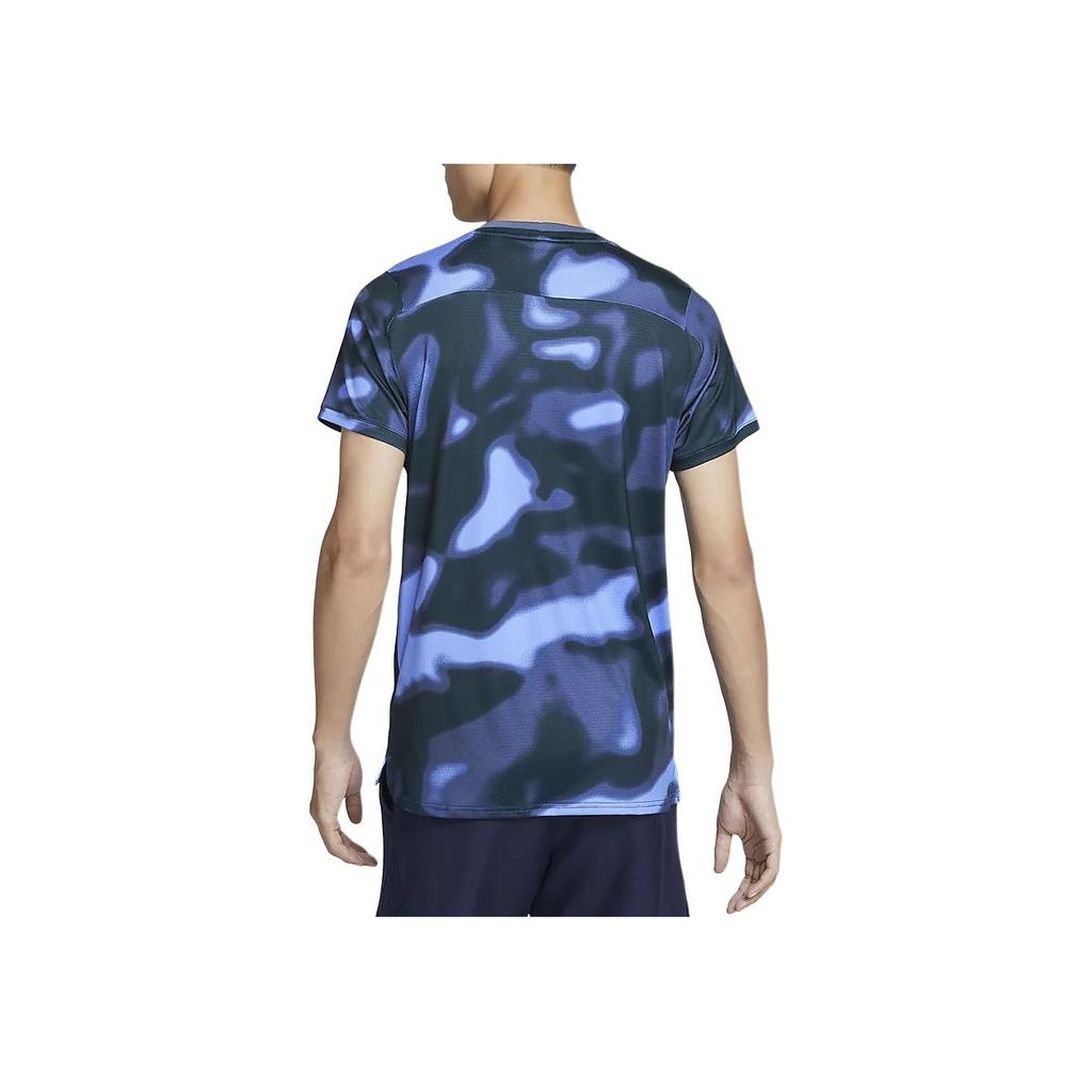 Nike Dri-Fit Casual Round Neck Quick-Dry Short Sleeve T-Shirt Men Tops Blue Black FQ2109-494