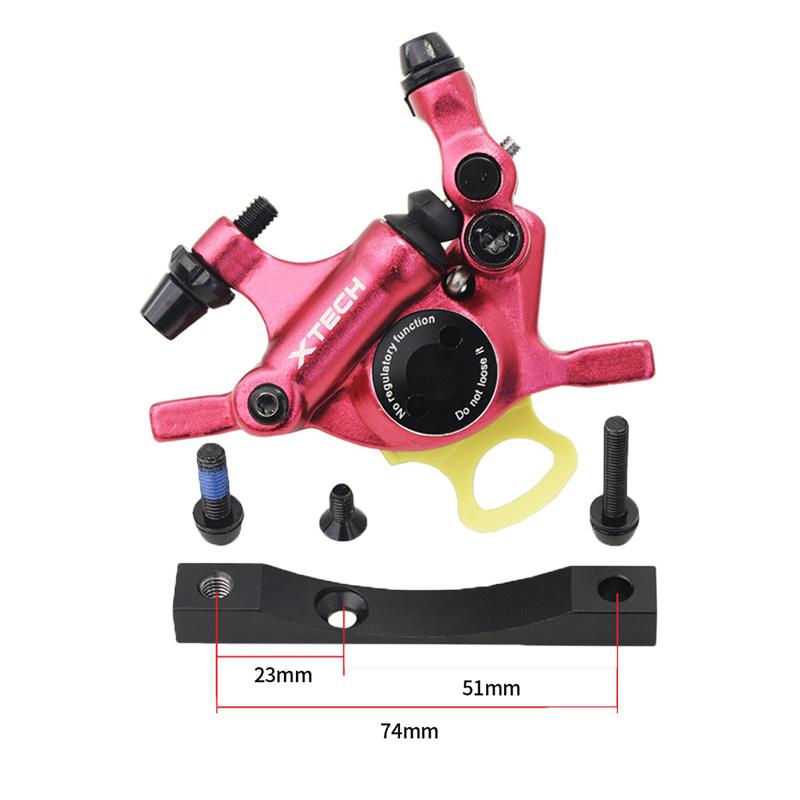 XTECH HB100 Line Pulling Hydraulic Disc Brake Calipers For Xiaomi M365 Electric Scooter Rear Wheel Aluminum Alloy Brake