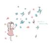 New New Creative Cartoon Flying Butterfly Girl Wall Sticker Children Room Living Room Background Decorat