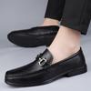 Casual Leather Shoes Men's Business Leather Cowhide Men's Shoes Men's Leather Shoes Soft Leather British Barber Loafers Men's