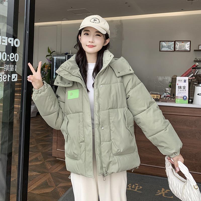 

Зимняя пуховая хлопковая куртка хлопковая одежда женская 2025 новая утолщенная нишевая куртка с капюшоном стеганая рабочая одежда студенческий хлебный костюм XXL