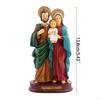 62KD Holy Family Statue Christian Resin Crafts Colorful Nativity Ornament Unique Religous Figurine for Catholic Collections
