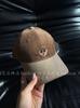 Passende Farbe Bärenstickerei Baseballkappe Herbst und Winter Neu Herren und Damen Gesicht Klein Cord Cap Trend