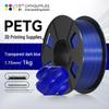 CMYKSUPPLIES 1.75mm PETG 3D Printer Filament CN plug (adapter included)
