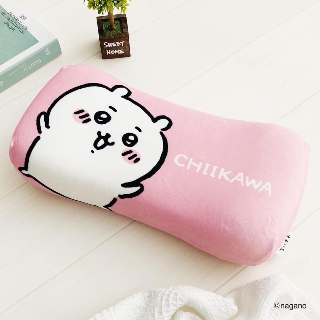 MORIPiLO Chiikawa Memory Foam Relaxing Pillow, Pink, 38x17cm, Plush Toy, Cushion, Character, Small and Cute, Product Number: 4620768